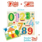 Fisher Price Tak Çıkar 2li Puzzle Şekiller ve Sayılar - Görsel 2