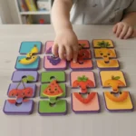 Tinyup 2-3 Parça 8 Adet Tak Çıkar Manyetik Eva Yapboz, Meyveler - Görsel 3