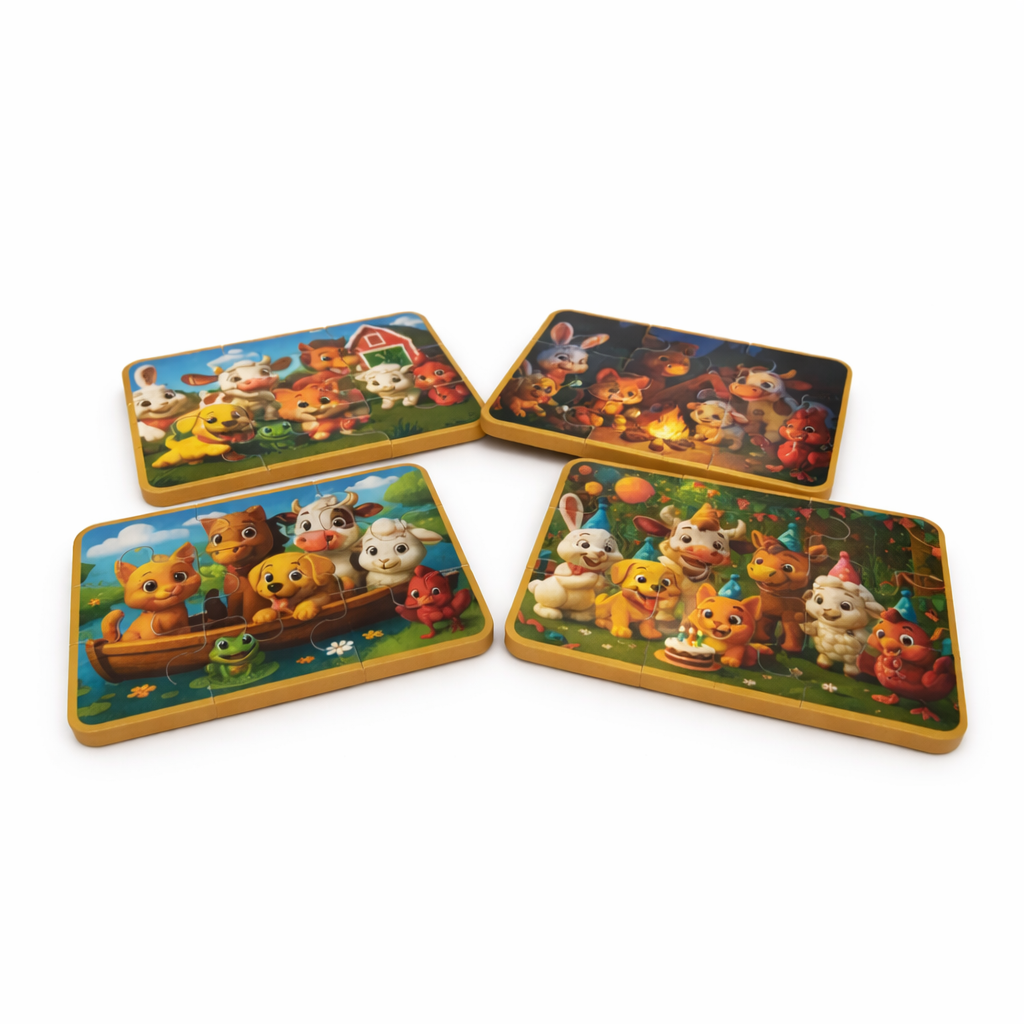 eva_puzzle_ciftlik 4 in 1 Eva Foam Puzzle Set - Çiftlik Hayvanları