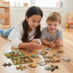 4 in 1 Eva Foam Puzzle Set - Çiftlik Hayvanları - Görsel 5